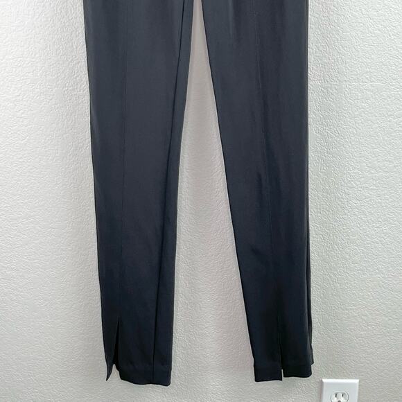 Veronica Beard Paula Black High Waist Back Zip Slit Hem Slim Trouser Pants 00/XS - Picture 7 of 14